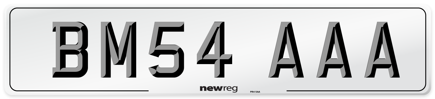 BM54 AAA Number Plate from New Reg
